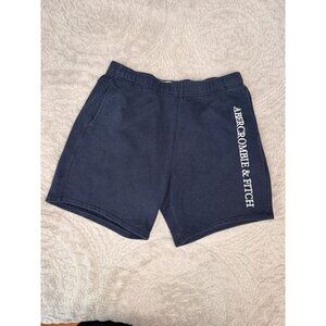 Abercrombie & Fitch Soft Fleece Shorts Women’s Small Navy Logo Drawstring